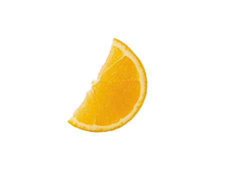 Orange slice isolated on white background Clipping Pathの写真素材