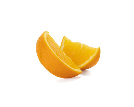 Orange slice isolated on white background Clipping Pathの写真素材