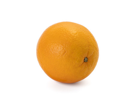 Ripe orange isolated on white background Clipping Pathの写真素材