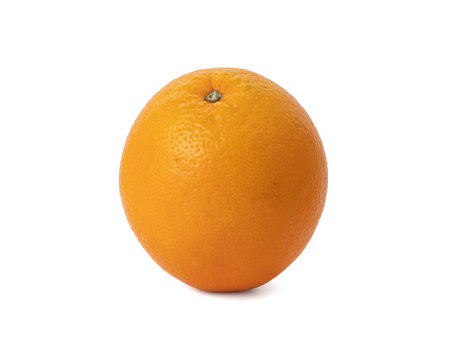 Ripe orange isolated on white background Clipping Pathの写真素材