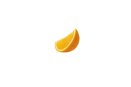 Orange slice isolated on white background Clipping Pathの写真素材