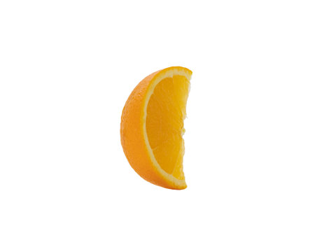 Orange slice isolated on white background Clipping Pathの写真素材