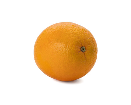 Ripe orange isolated on white background Clipping Pathの写真素材