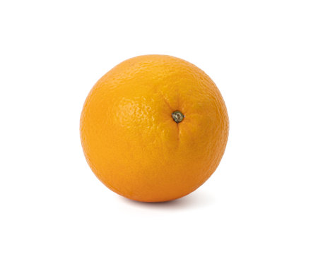 Ripe orange isolated on white background Clipping Pathの写真素材