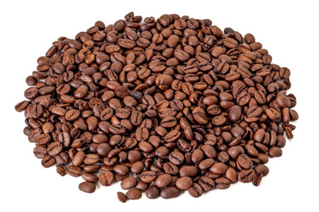Photo of a Heap of Freshly Roasted Coffee Beansの写真素材