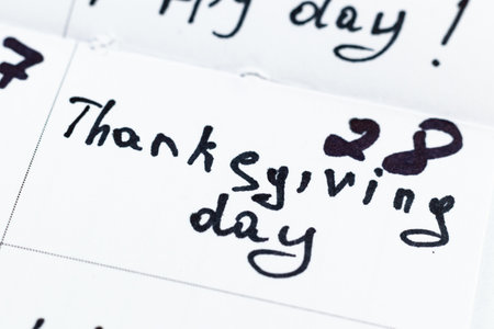 Holiday Calendar. Thanksgiving Day - Chanukahの写真素材