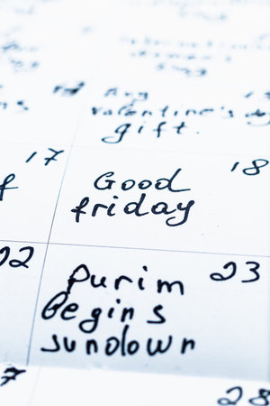 Good Friday on a calendar Photoの写真素材