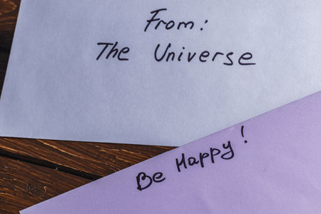 Spiritual message in the mail Photoの写真素材