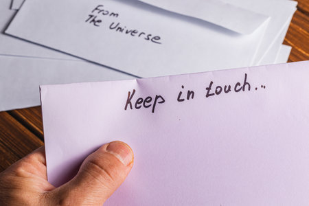 Spiritual message in the mail Photoの写真素材
