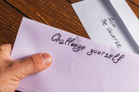 Spiritual message in the mail Photoの写真素材