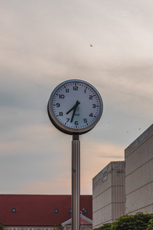 Baroque town of Varazdin square view old clock Croatia Varazdin Croatia 10.07.24