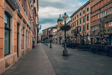 Rijeka Croatia 25.06.2024 Walking along the korzo, the main pedestrian street.のeditorial素材