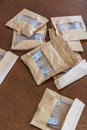 Close up of a set of window locks for the safety of children in the house