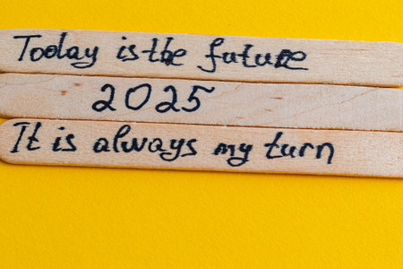 The future is today, 2025 positive thoughts to increase self esteemの写真素材