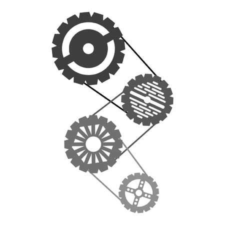 set of gears with different shapesのイラスト素材