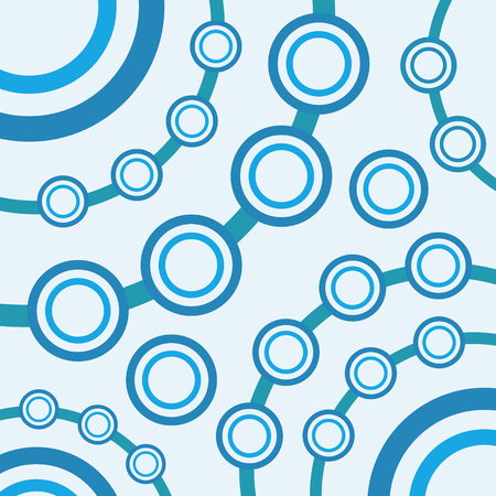 abstract background with blue circlesのイラスト素材