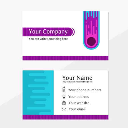 abstract business card design with purple and blue colorsのイラスト素材
