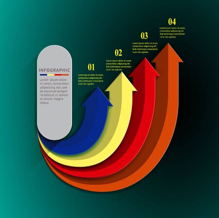 Infographic design template and business concept with 4 options.の写真素材