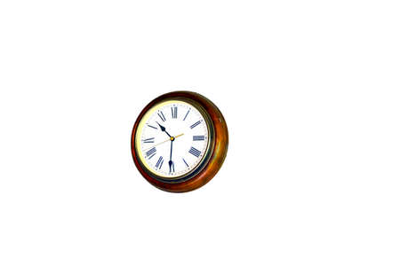 Old clock Vintage style on white background.の写真素材