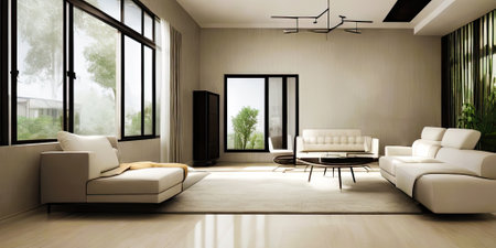 Mockup frame home sofa interior style modern,Generative AI.の素材