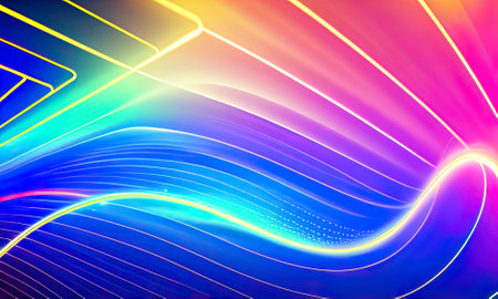 Data transfer technology concept abstract futuris wallpaper background,Generative AI.の素材