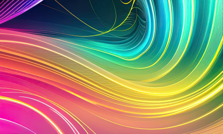 Data transfer technology concept abstract futuris wallpaper background,Generative AI.の素材