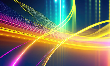 Data transfer technology concept abstract futuris wallpaper background,Generative AI.の素材
