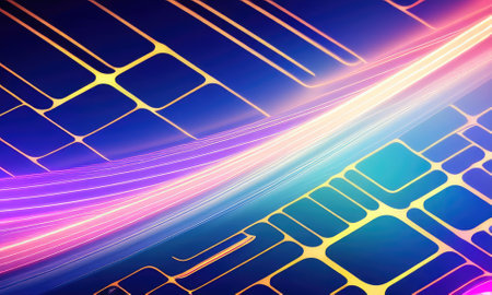 Data transfer technology concept abstract futuris wallpaper background,Generative AI.の素材
