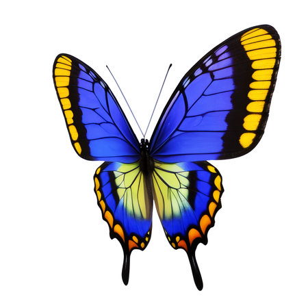 Butterfly solated on white background.generative ai.の素材