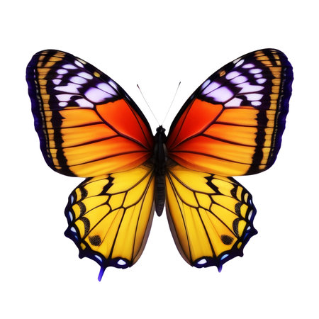 Butterfly solated on white background.generative ai.の素材