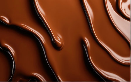 Abstract melted chocolate surface for background.の素材