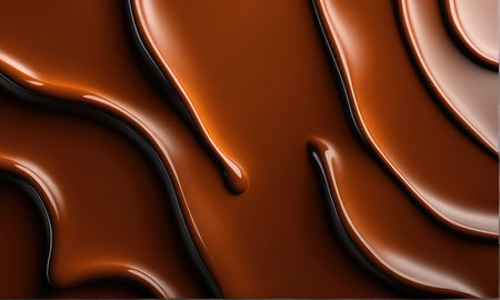 Abstract melted chocolate surface for background.の素材