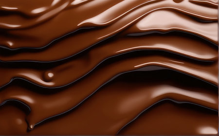 Abstract melted chocolate surface for background.の素材
