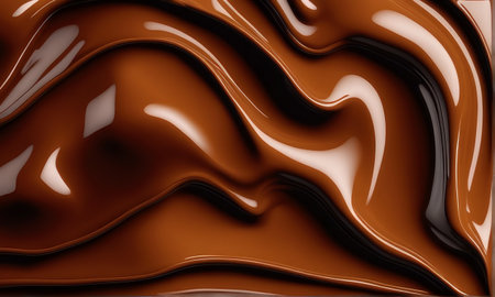Abstract melted chocolate surface for background.の素材