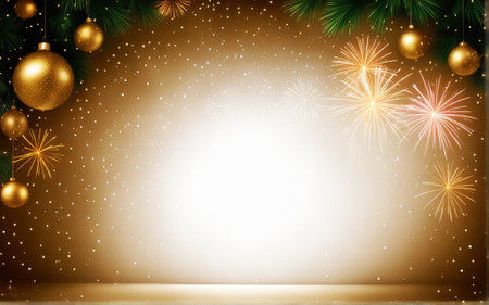 Golden ball frame with white background.の素材
