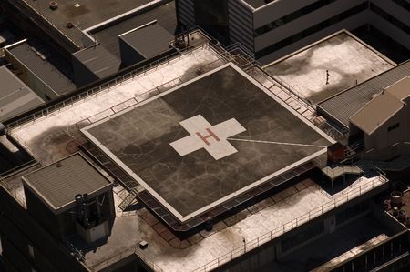 Hospital Roof Top Helipadの写真素材