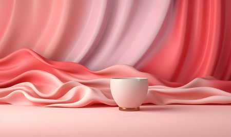 Colorful Silk Fabric Background. Soft and Smooth Satin Background. Generative AIの素材