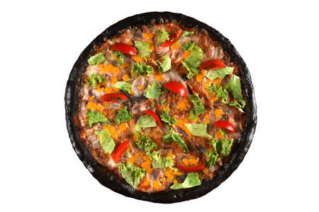 delicious fresh pizza for the restaurant menuの写真素材
