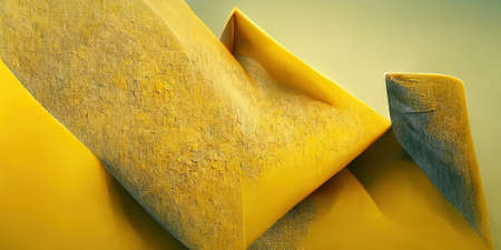 Abstract 3D illustration illusion of natural stone, plaster. art gallery.の写真素材