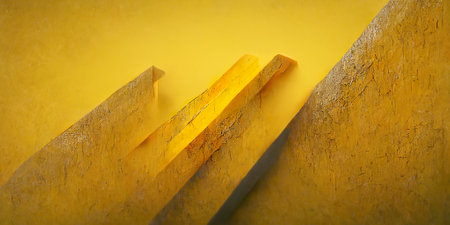 Abstract 3D illustration illusion of natural stone, plaster. art gallery.