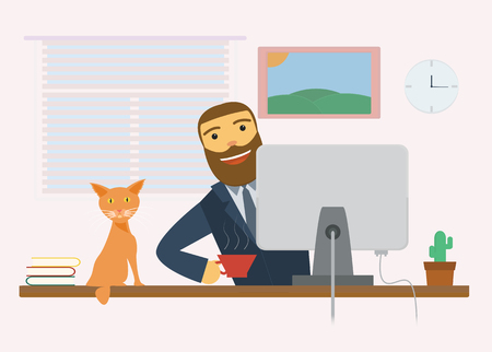 Man In Officeのイラスト素材