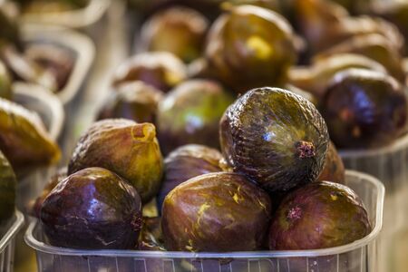 Figs basket at french marketの写真素材