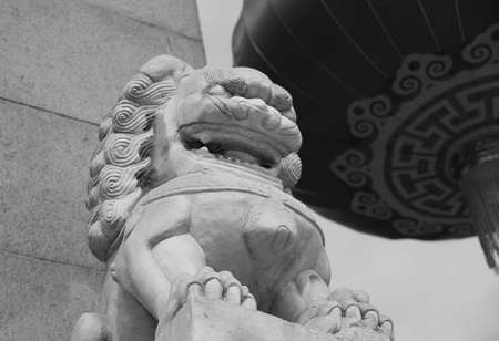 Stone lionsの写真素材