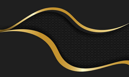 vector golden and black abstract background modernのイラスト素材