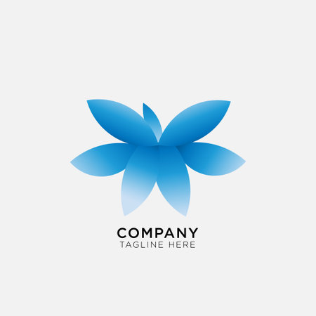 Abstract logo design element gradation color line shapeのイラスト素材