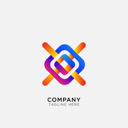 abstract logo with attractive square elementsのイラスト素材