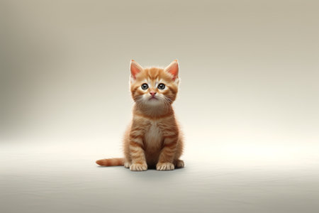 A little cat with a pitiful expression, generated by AIの素材