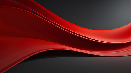 Red curves on a gray and black background, generated by AIの素材