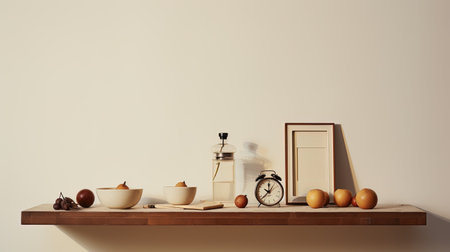 Minimalist lifestyle interior design, generated by AIの素材