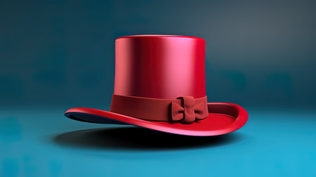 3D hat on a pallet background, ai generativeの素材